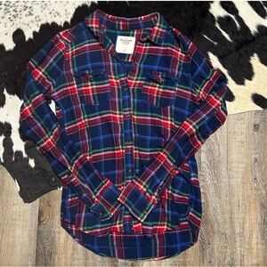 Abercrombie & Fitch Multicolor Plaid Button-Down Shirt
